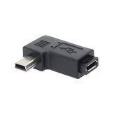 Mini USB Mannelijk naar MICRO USB Vrouwelijk Adapter Zwart